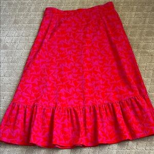 Saint + Sofia Bright Pink Ruffle-Hem Women’s Skirt